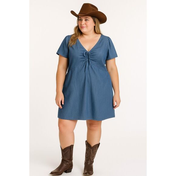 LEVI’S Women’s Denim Dress Size XL (Extra Large) NWT Country Casual - Picture 1 of 8